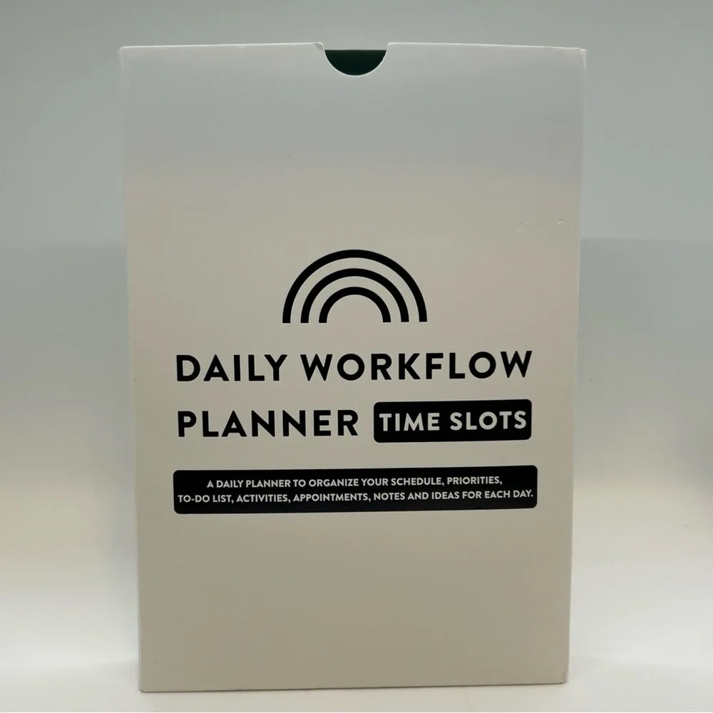 Daily Workflow Planner Timeslots NEW Blue Task Calendar UNDATED Monthly Weekly